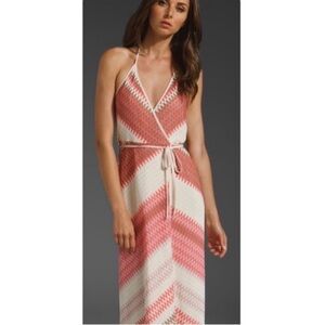 Karina Grimaldi Revolve Florence Chevron Maxi Wrap Dress